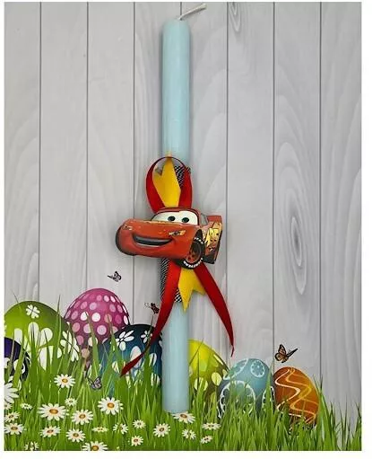 Πασχαλινή Λαμπάδα Στρογγυλή Γαλάζιο