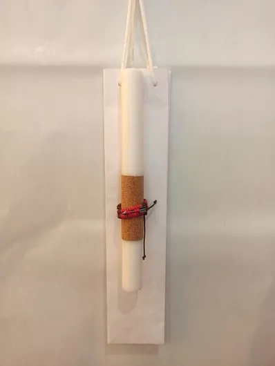 Πασχαλινή Λαμπάδα Στρογγυλή Χειροποίητη Βραχιόλι &