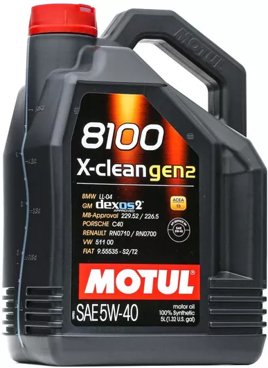 Λάδι Αυτοκινήτου Motul 8100 X-clean gen2 Συνθετικό 5W-40 5lt