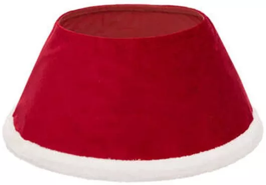Ποδιά Χριστουγεννιάτικου Δέντρου Atmosphera Κόκκινο με Γούνινη Υφή Μ32xΠ25xΥ56cm