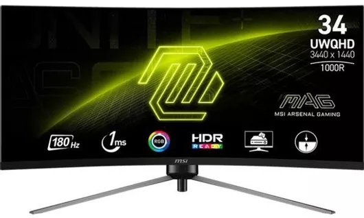 MSI MAG 345CQRDE Ultrawide VA Curved Gaming Monitor 34" QHD 3440x1440 180Hz