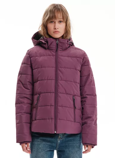 Emerson Κοντό Γυναικείο Puffer Μπουφάν Αδιάβροχο & Αντιανεμικό Χειμωνιάτικο Μοβ