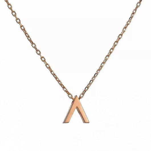 Goldsmith Μονόγραμμα "Λ"Ροζ Επιχρυσωμένο Ασήμι