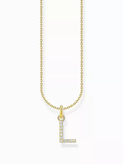 Κολιέ Thomas Sabo Μονόγραμμα "L" Επιχρυσωμένο