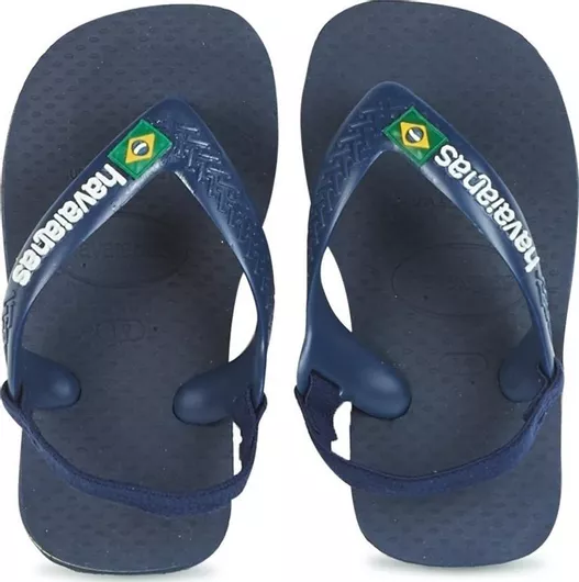 Havaianas Παιδικές Σαγιονάρες Flip Flops Μπλε Navy Brasil Logo