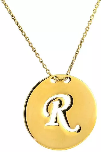 Κολιέ Goldsmith "R"Επιχρυσωμένο Ασήμι με Επιλογή Γράμματος