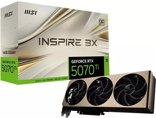Κάρτα Γραφικών MSI GeForce RTX 5070 Ti 16GB GDDR7 Inspire 3X OC