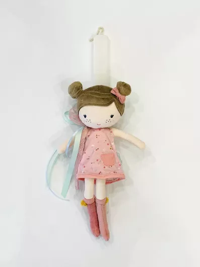 Πασχαλινή Λαμπάδα Στρογγυλή Ροζ