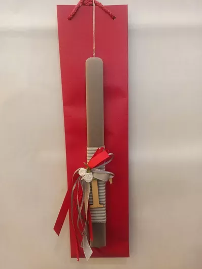 Πασχαλινή Λαμπάδα Στρογγυλή Χειροποίητη