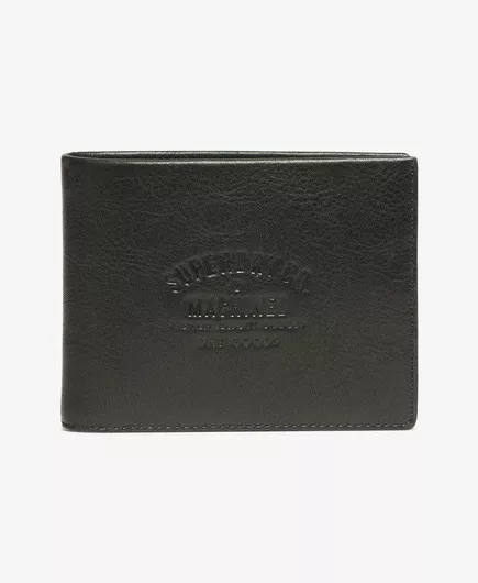 Ανδρικό Πορτοφόλι Superdry Wallet Δερμάτινο Μαύρο