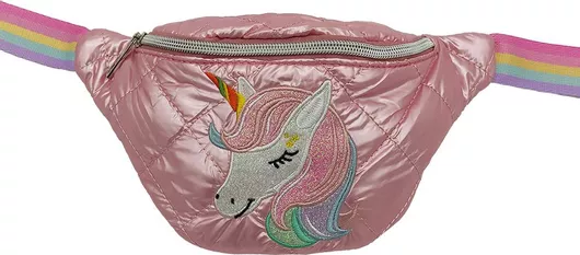 Παιδικό Τσαντάκι Μέσης Puffer Μπανάνα Με Σχέδιο Μονόκερο Unicorn Ροζ