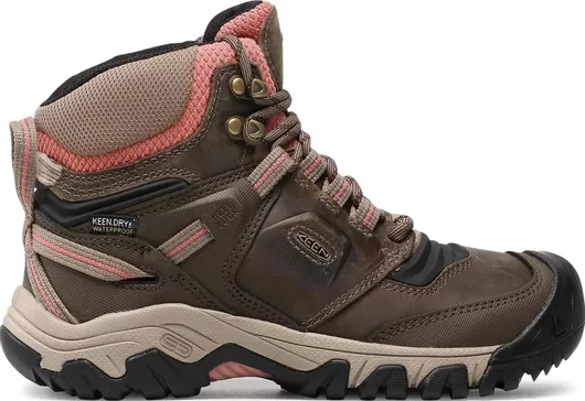 Keen Ridge Flex Mid WP Γυναικεία Αδιάβροχα Ορειβατικά Μποτάκια Καφέ
