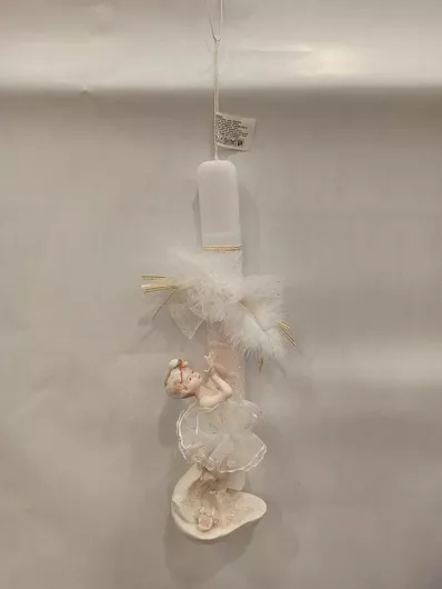 Πασχαλινή Λαμπάδα Στρογγυλή Χειροποίητη