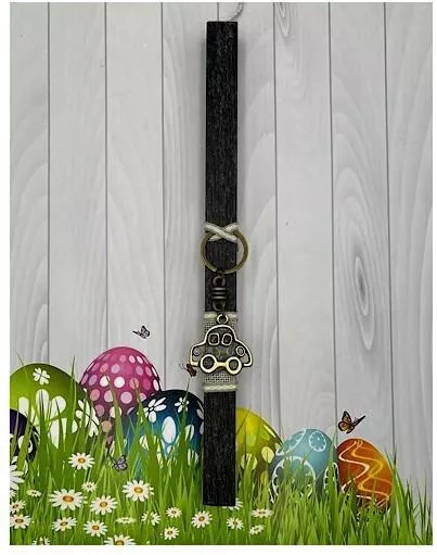 Πασχαλινή Λαμπάδα Στρογγυλή Μαύρο