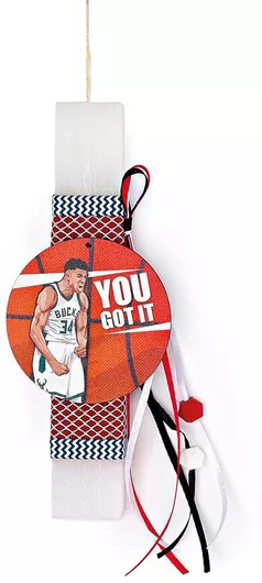 Πασχαλινή Λαμπάδα Στρογγυλή Λευκό