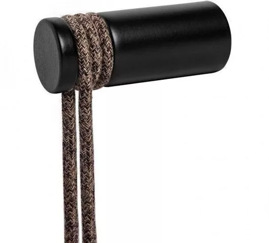 Στήριγμα Υφασμάτινου Καλωδίου Τοίχου Rolé Ξύλινο Κιτ Creative Cable 150096 μαύρο