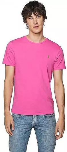 U.S. Polo Assn. Γυναικεία Κοντομάνικη Polo Μπλούζα Fluo Φούξια