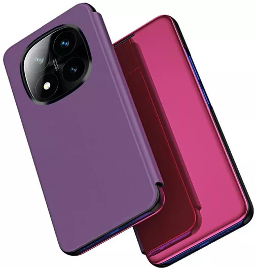 Mirror Surface View Book Μοβ Redmi Note 14 Pro+
