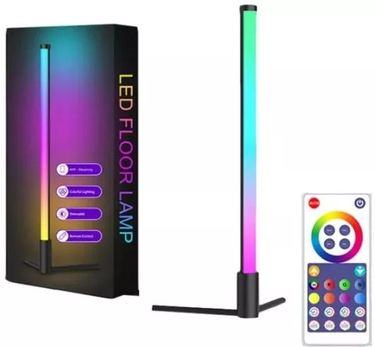 Φωτιστικό Δαπέδου Benson LED Υ40cm με RGB Φως Μαύρο