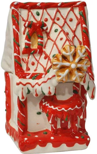 Γούρι Marva Σπίτι Λευκό Κεραμικό 10x14.5cm