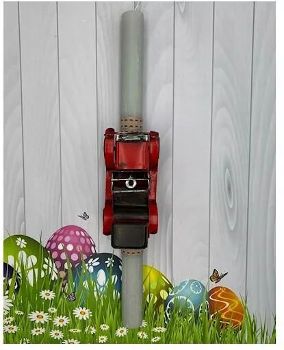 Πασχαλινή Λαμπάδα Στρογγυλή Γκρι