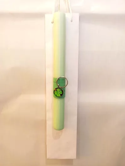 Πασχαλινή Λαμπάδα Στρογγυλή Χειροποίητη