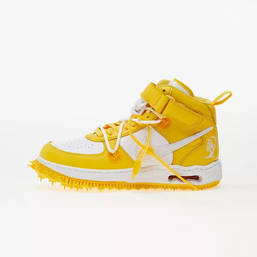 Nike X Off-White Air Force 1 Mid Ανδρικά Μποτάκια Λευκό / Varsity Maize