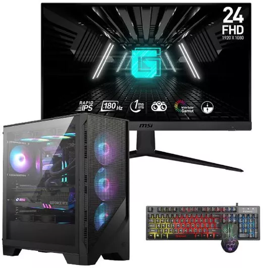 Gaming Desktop PC Vengeance Gotham-V79 MSI Edition Ryzen 7-5700X/32GB DDR4/512GB SSD/GeForce RTX 4060/No OS με Οθόνη MSI G2412F