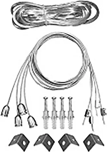 Adeleq Ανάρτηση Τοποθέτησης για Φωτιστικά Σετ 4τμχ με Διάφανο Καλώδιο 1m 2x0.75mm2 Διάφανη 9-451 διάφανη