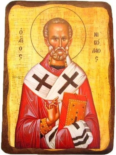 Ξύλινη Εικόνα Άγιος Νικόλαος 20x15cm
