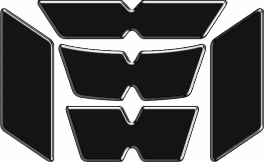 Αυτοκόλλητο Κράνους Kit Security Μαύρο KSECUR3P | Print