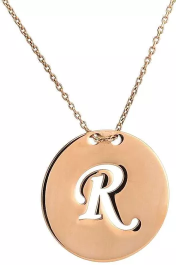 Κολιέ Goldsmith "R"Ροζ Επιχρυσωμένο Ασήμι με Επιλογή Γράμματος