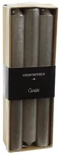 Atmosphera Διακοσμητικό Κερί Κηροπηγίου 6τμχ Ασημί