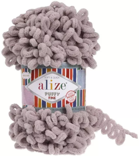 Νήμα Πλεξίματος Alize Συνθετικό Puffy Fine Μπεζ 100gr