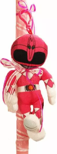 Πασχαλινή Λαμπάδα Στρογγυλή με Κουτί Ροζ