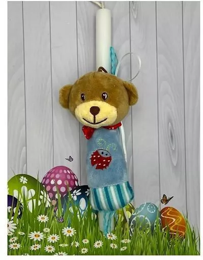 Πασχαλινή Λαμπάδα Στρογγυλή Λευκό