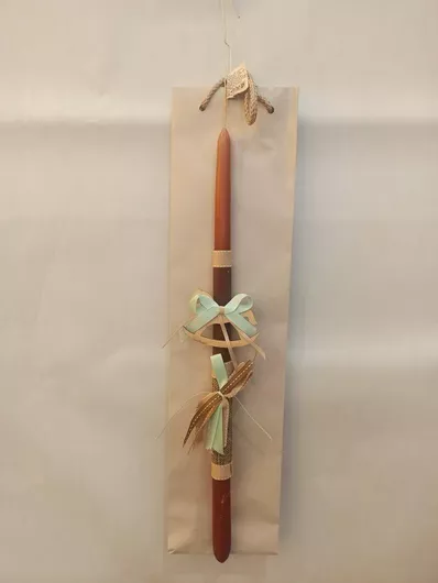 Πασχαλινή Λαμπάδα Στρογγυλή Χειροποίητη