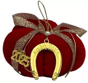 Γούρι Κολοκύθα 2025 Κόκκινο