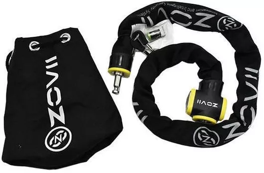 Αντικλεπτική Αλυσίδα Μοτοσυκλέτας Zovii με Κλειδαριά & Συναγερμό 120cm Μαύρο Χρώμα