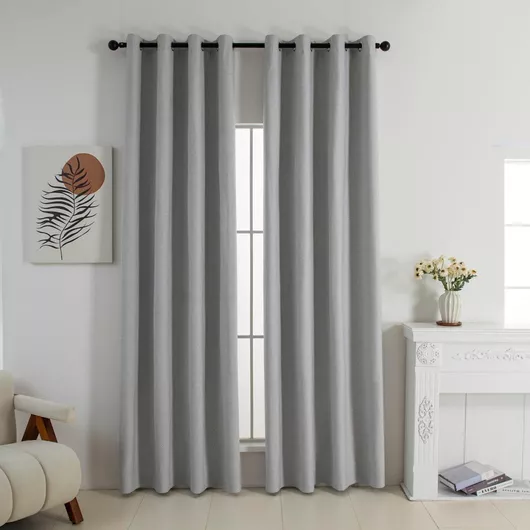 Κουρτίνα Beauty Home Συσκότισης με Τρουκς Elite Art 8392 Γκρι 140x270cm