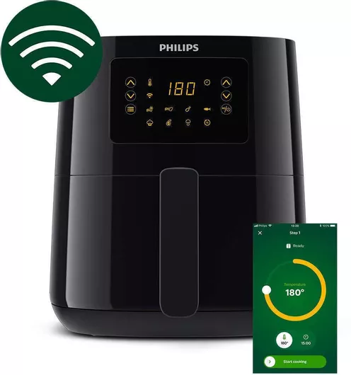 Philips HD9255/90 Air Fryer με Wi-Fi 4.1lt Μαύρο