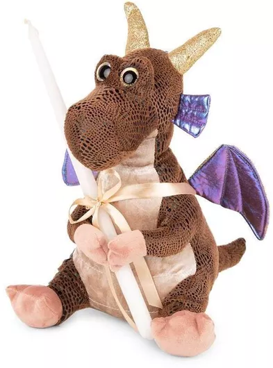 Δεινόσαυροςλαμπάδα, Amek Toys, 32cm, 1 τεμάχιο, Καφέ