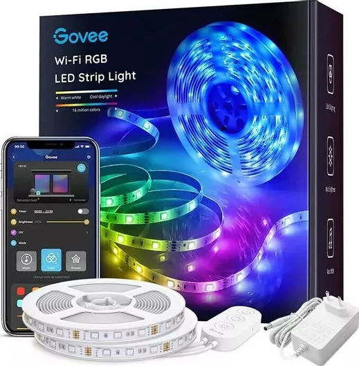 Ταινία LED Govee Smart Wi-Fi Τηλεόρασης 12V RGB Φως 2x5m με Τροφοδοτικό