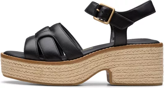 Coledale Strap Δερμάτινα Πέδιλα Μαύρο