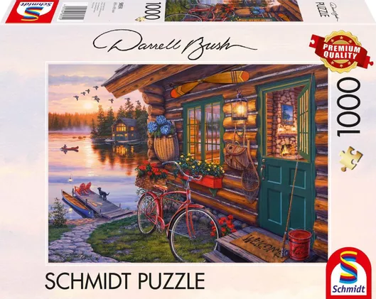 Schmidt Spiele Puzzle Pq 1000 Darrel Bush Σπίτι Δίπλα Στη Λίμνη G3