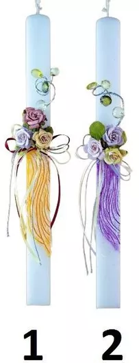 Λαμπαδα Χειροποιητη Place Λπ4846 Διαστασεις Μπουκετο 2 Σχεδια Ξυμενη Ποσοτητα Χρωμα