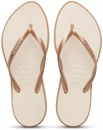 Havaianas Slim Σαγιονάρες Μπεζ Γυναικείες