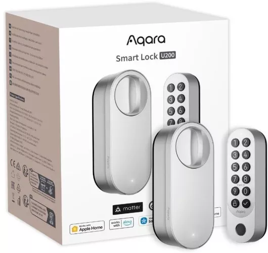 Aqara U200 Smart Retrofit Door Lock Matter Compatible Silver ασημί