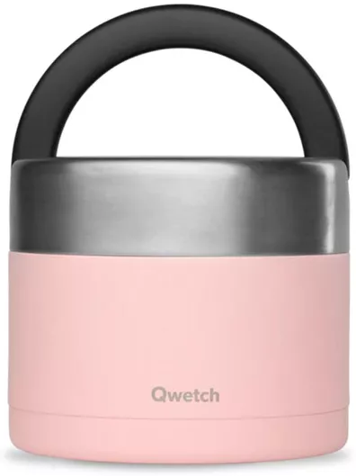 Δοχείο Φαγητού Qwetch Θερμός Inox 850ml Ροζ