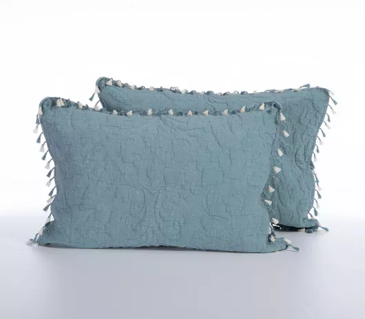 Σετ Μαξιλαροθήκες Nef-Nef Homeware Feraggio με Φάσα 52x72cm Petrol